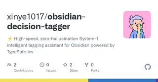 Decision Tagger (Obsidian) preview