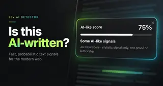 Jev AI Detector preview