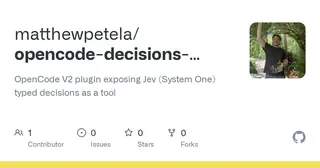 OpenCode Decisions plugin preview