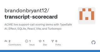 Transcript Scorecard preview