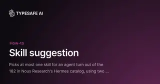 Skill suggestion preview
