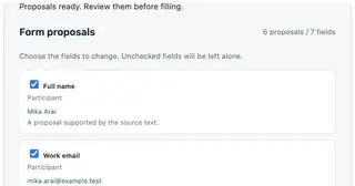 Jev Form Fill preview
